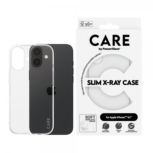 CARE by PanzerGlass iPhone 16 Cover X-Ray Transparent
