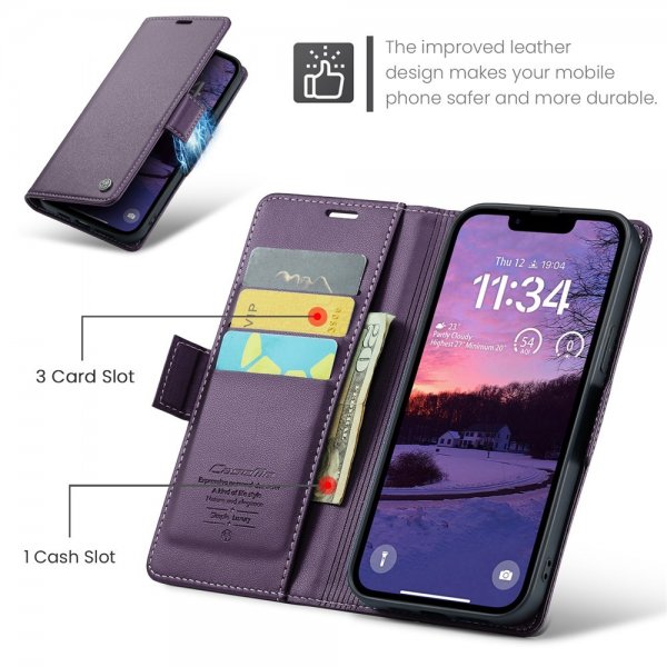 CaseMe iPhone 16./17. Etui 023 Series Lilla