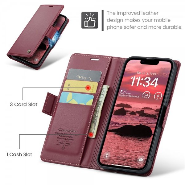 CaseMe iPhone 16/17 Etui 023-serien Rød