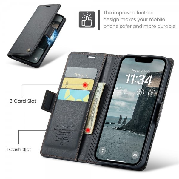 CaseMe iPhone 16/17 Etui 023 Series Sort