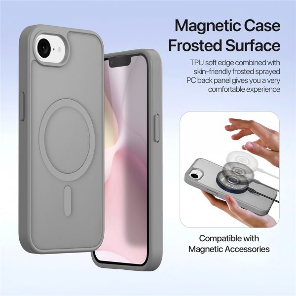 Dux Ducis iPhone 16e/17e Etui 2-i-1 Lawa Series MagSafe Grå