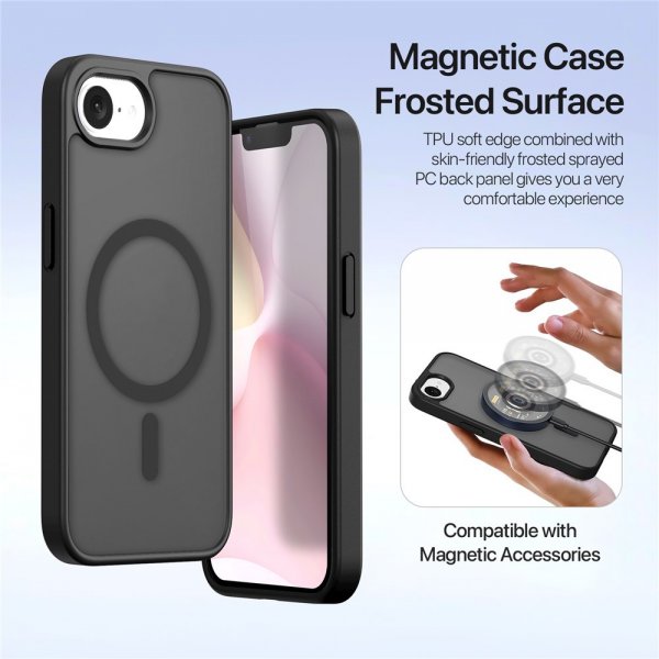 Dux Ducis iPhone 16e/17e Etui 2-i-1 Lawa Series MagSafe Sort