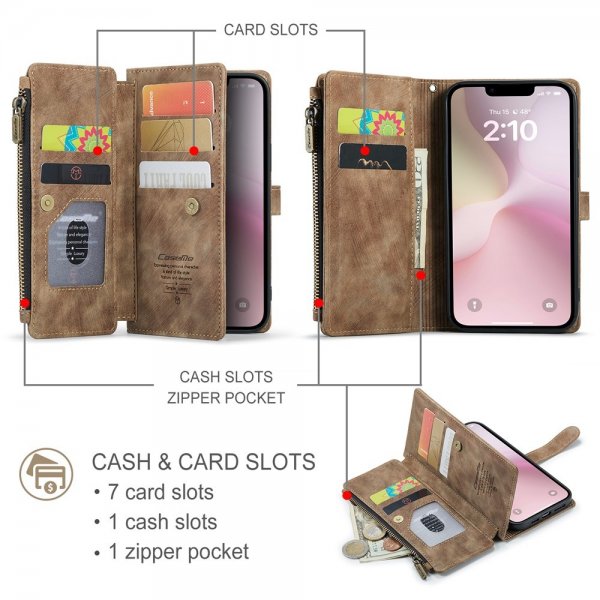 CaseMe iPhone 16./17. Etui C30 Serie Brun