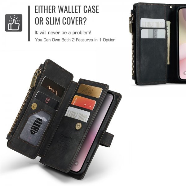 CaseMe iPhone 16/17 Etui C30 Serie Sort
