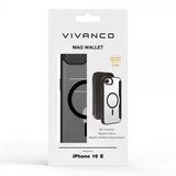 Vivanco iPhone 16e/17e Fodral Mag Wallet Sort