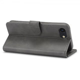 Lc.Imeeke iPhone 16e/17e Cover med Kortrum Stativfunktion Grå
