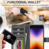 Lc.Imeeke iPhone 16e/17e Cover med Kortrum Stativfunktion Grå