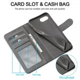 Lc.Imeeke iPhone 16e/17e Cover med Kortrum Stativfunktion Grå