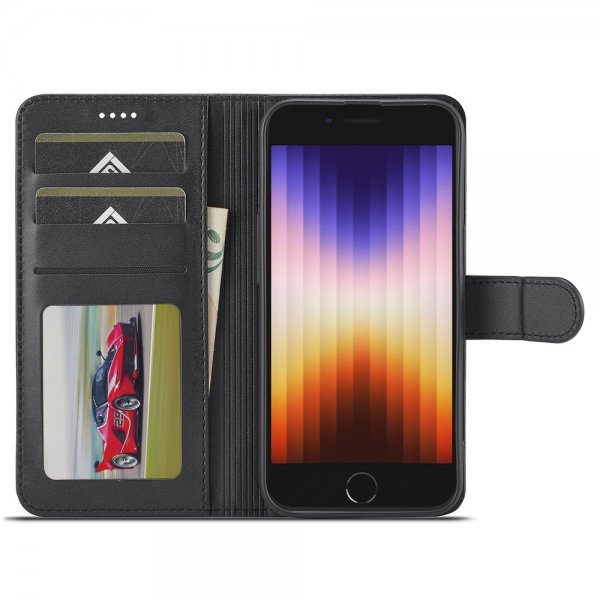 Lc.Imeeke iPhone 16/17 Etui med Kortlomme Standfunktion Sort