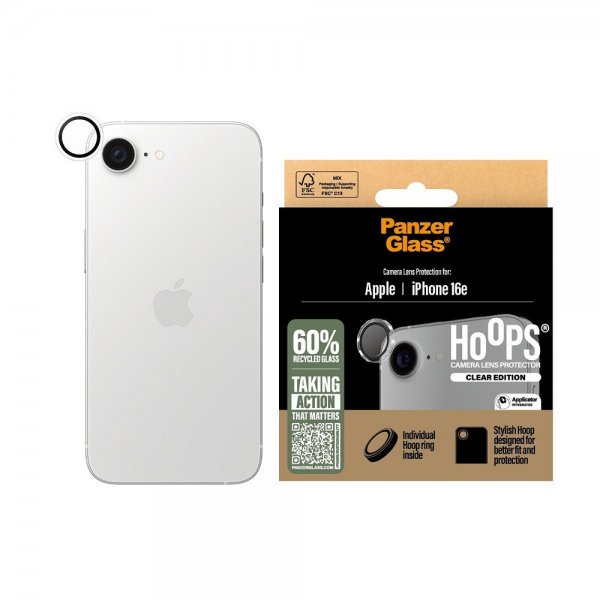PanzerGlass iPhone 16e/17e Kamerabeskyttelse Hoops Transparent