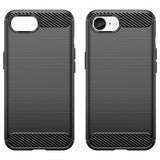 iPhone 16./17. cover børstet kulfibertekstur sort