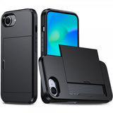 iPhone 16./17. generation Cover med kortplads Sort