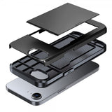 iPhone 16./17. generation Cover med kortplads Sort