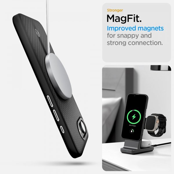 Spigen iPhone 16/17 Cover Enzo Aramid MagFit Matte Black