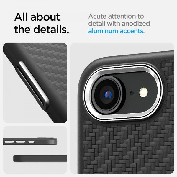 Spigen iPhone 16/17 Cover Enzo Aramid MagFit Matte Black