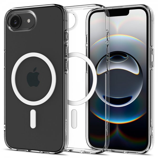 Spigen iPhone 16e/17e Cover Liquid Crystal MagFit Clear White