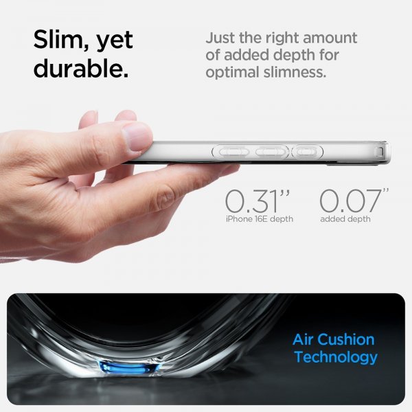 Spigen iPhone 16e/17e Cover Liquid Crystal MagFit Clear White