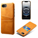 iPhone 16./17. cover med to kortlommer lysebrun