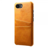 iPhone 16./17. cover med to kortlommer lysebrun
