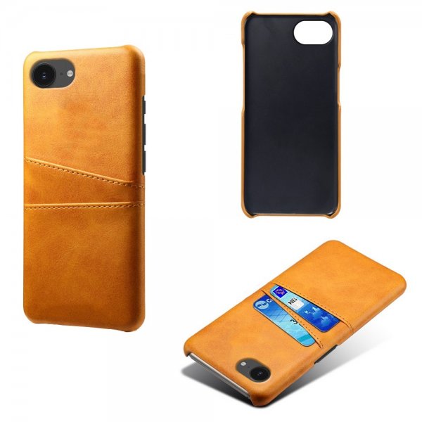 iPhone 16./17. cover med to kortlommer lysebrun