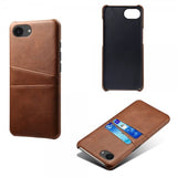 iPhone 16./17. cover med to kortlommer Mørkebrun