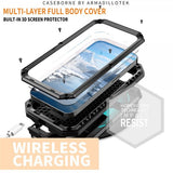 R-JUST iPhone 16e/17e Cover Metal Stødsikker Kamerabeskyttelse Sort