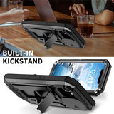 R-JUST iPhone 16e/17e Cover Metal Stødsikker Kamerabeskyttelse Sort