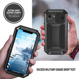 R-JUST iPhone 16e/17e Cover Metal Stødsikker Kamerabeskyttelse Sort