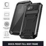 R-JUST iPhone 16e/17e Cover Metal Stødsikkert Sort