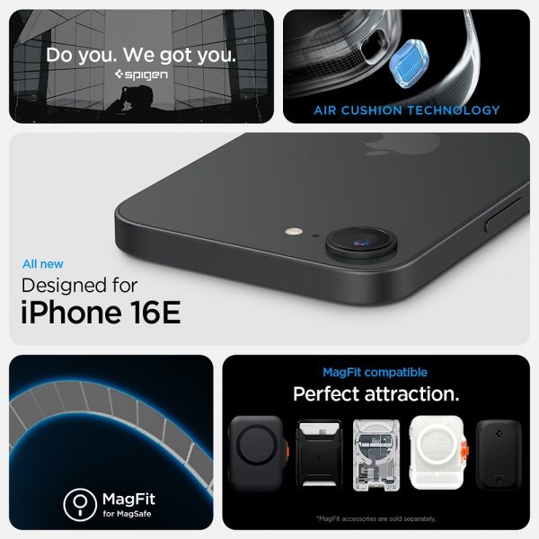 Spigen iPhone 16./17. Cover Rugged Armor MagFit Mat Sort