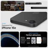 Spigen iPhone 16/17 Cover Thin Fit MagFit Sort
