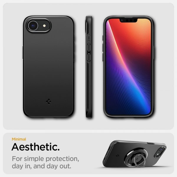 Spigen iPhone 16/17 Cover Thin Fit MagFit Sort
