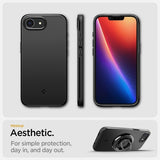 Spigen iPhone 16/17 Cover Thin Fit MagFit Sort