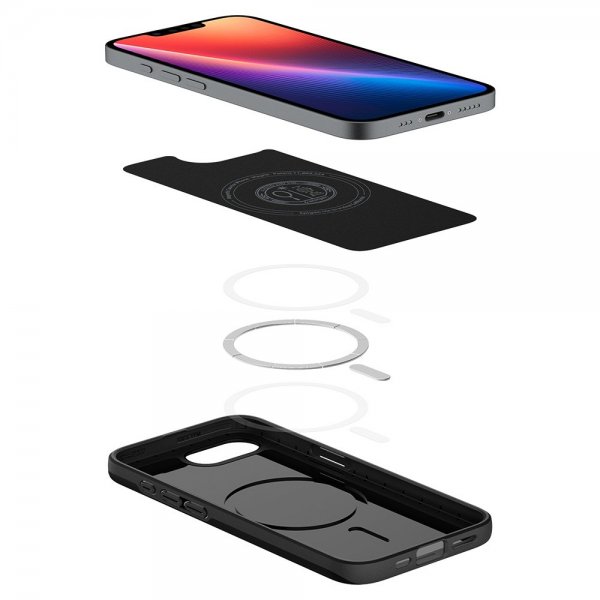 Spigen iPhone 16/17 Cover Thin Fit MagFit Sort