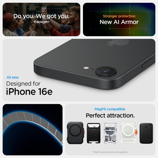 Spigen iPhone 16/17 Cover Tough Armor MagFit Frost Black