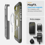 Spigen iPhone 16/17 Cover Tough Armor MagFit Frost Black