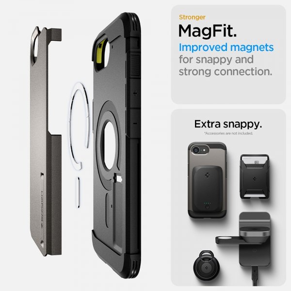 Spigen iPhone 16/17 Cover Tough Armor MagFit Gunmetal