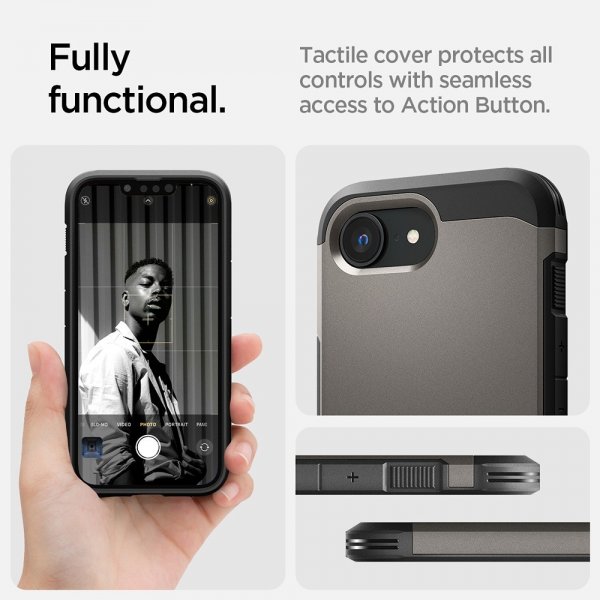 Spigen iPhone 16/17 Cover Tough Armor MagFit Gunmetal