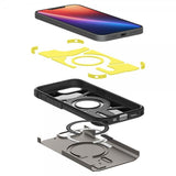 Spigen iPhone 16/17 Cover Tough Armor MagFit Gunmetal
