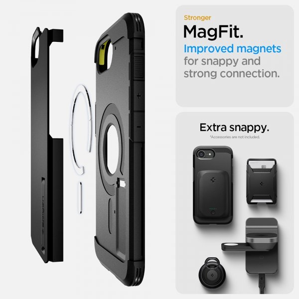 Spigen iPhone 16./17. Skal Tough Armor MagFit Sort