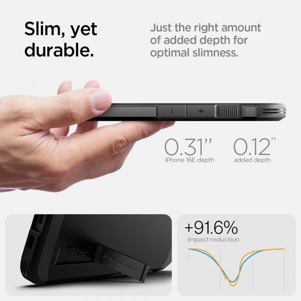 Spigen iPhone 16./17. Skal Tough Armor MagFit Sort