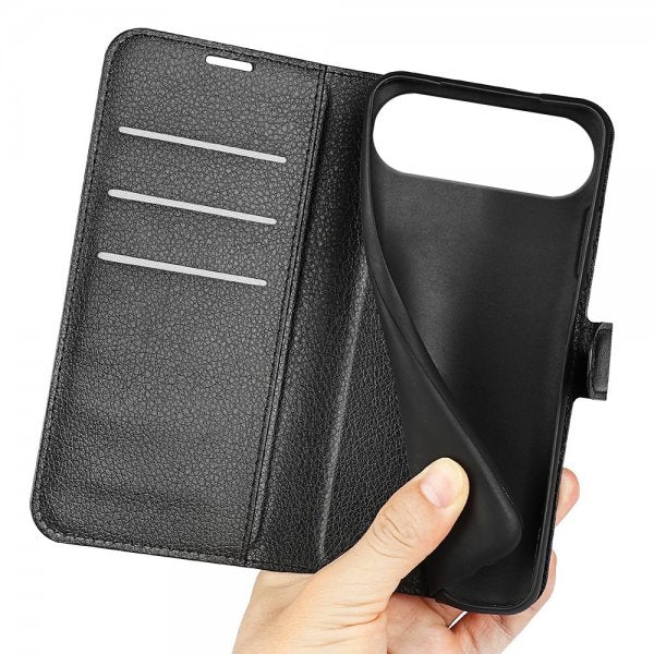 iPhone Air Etui Litchi Sort