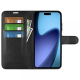iPhone Air Etui Litchi Sort
