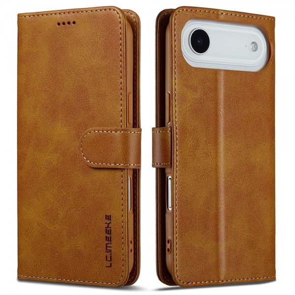 Lc.Imeeke iPhone Air Cover med Kortplads Stativfunktion Lysebrun