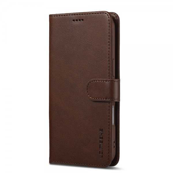 Lc.Imeeke iPhone Air Cover med Kortplads Stativfunktion Mørkebrun