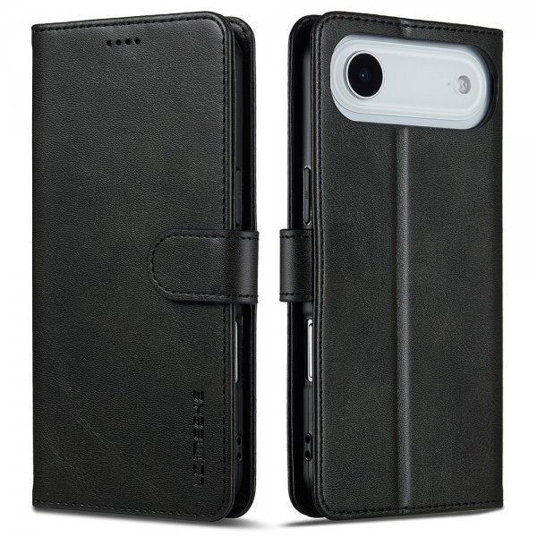 Lc.Imeeke iPhone Air Cover med Kortplads og Stativfunktion Sort