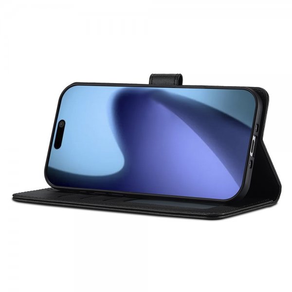 Lc.Imeeke iPhone Air Cover med Kortplads og Stativfunktion Sort