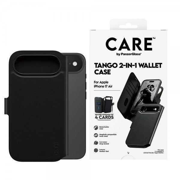 CARE by PanzerGlass iPhone Air Cover Tango Two-in-One Wallet MagSafe Sort
