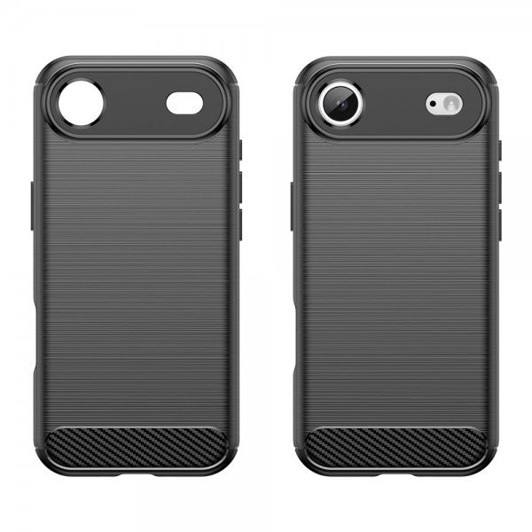 iPhone Air Cover Børstet Kulfibertekstur Sort
