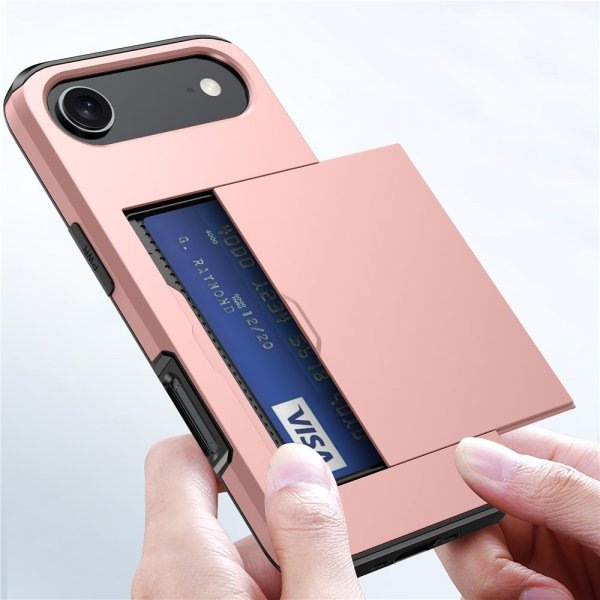 iPhone Air Cover med Kortplads og Skydelåge Blå